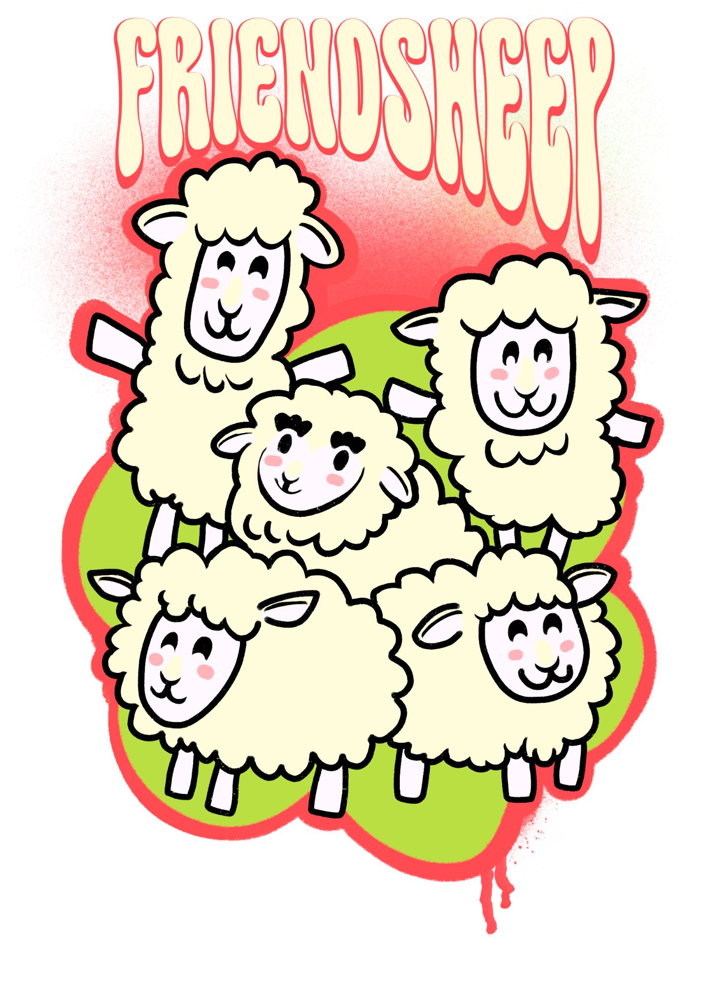 Friendsheep original apparel illustration