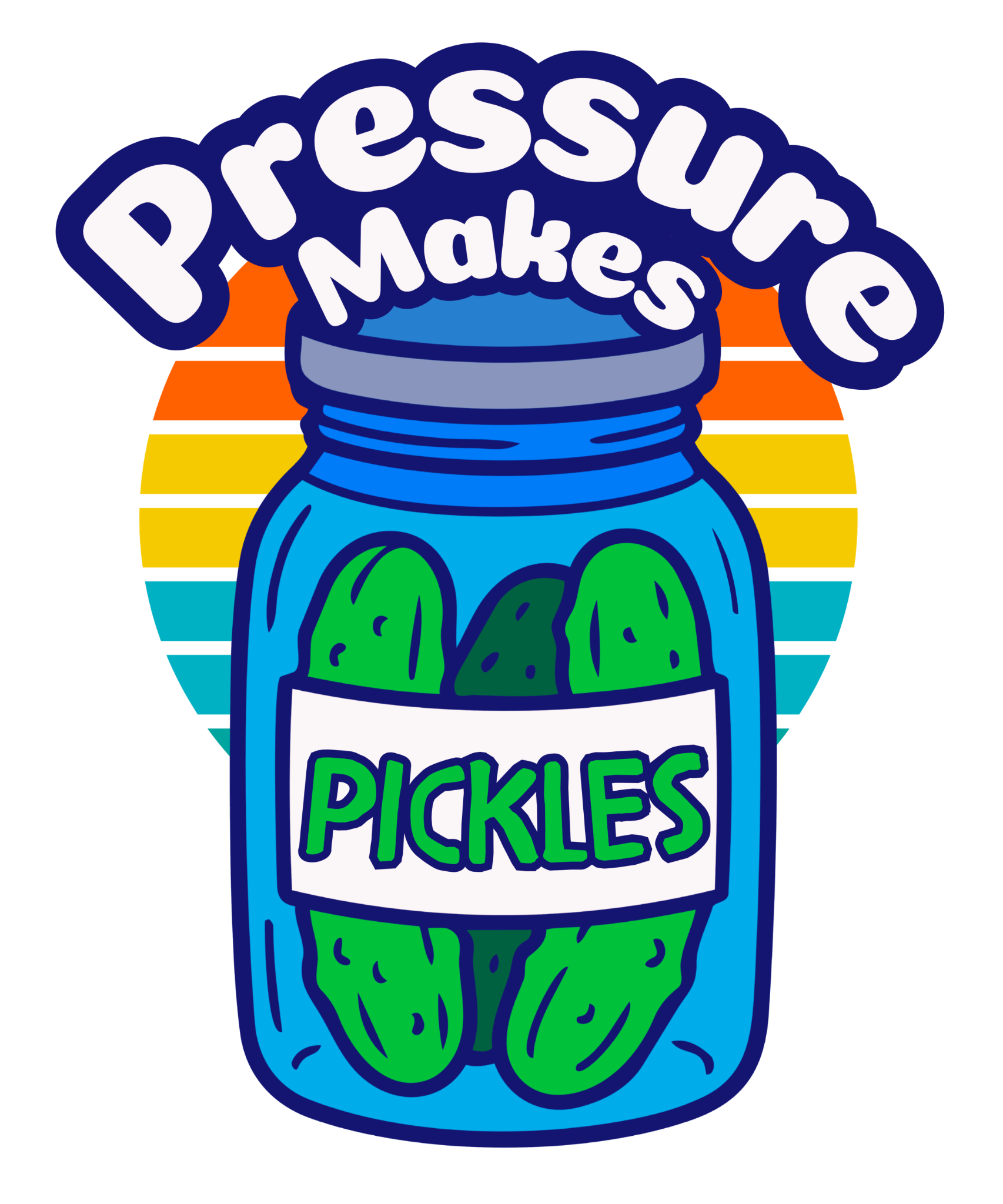 Pressure Makes Pickles original apparel illustration