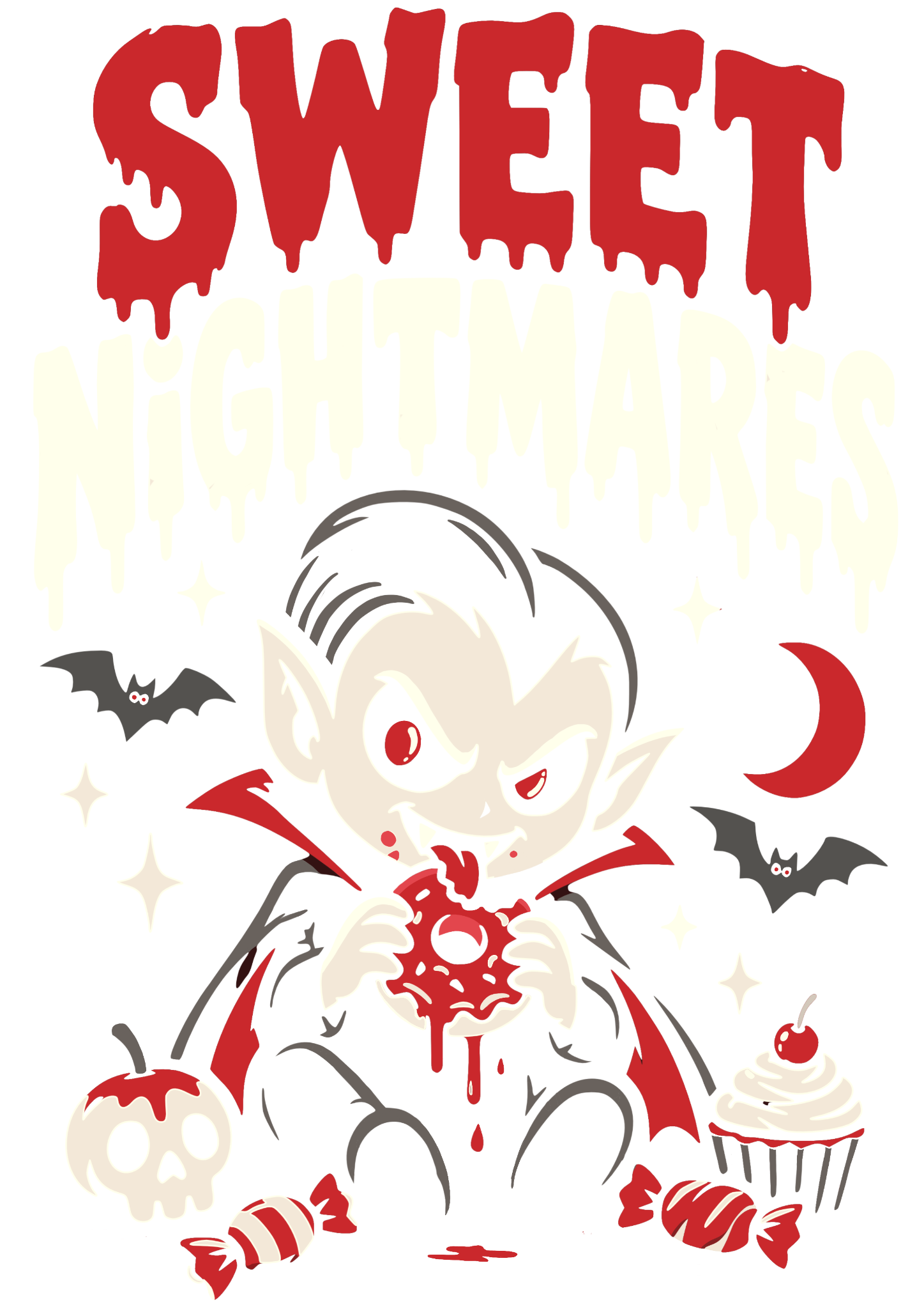 Sweet Nightmares original apparel illustration