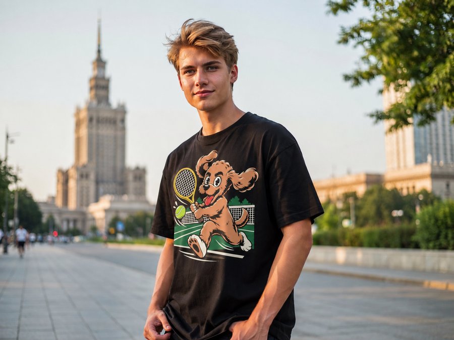 Tennis Dog t-shirt print