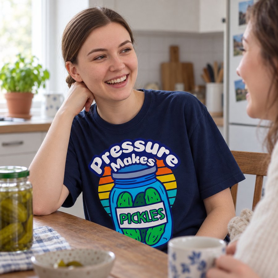 Pressure Makes Pickles t-shirt print