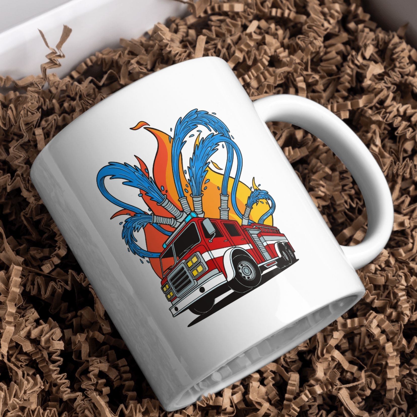 Fire and Hose mug mockup