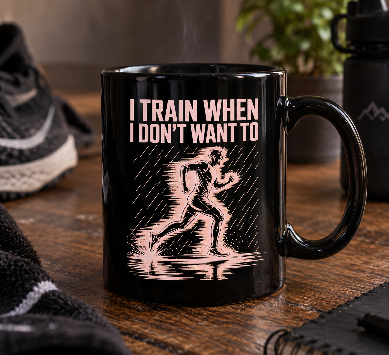Rain Runner mug mockup