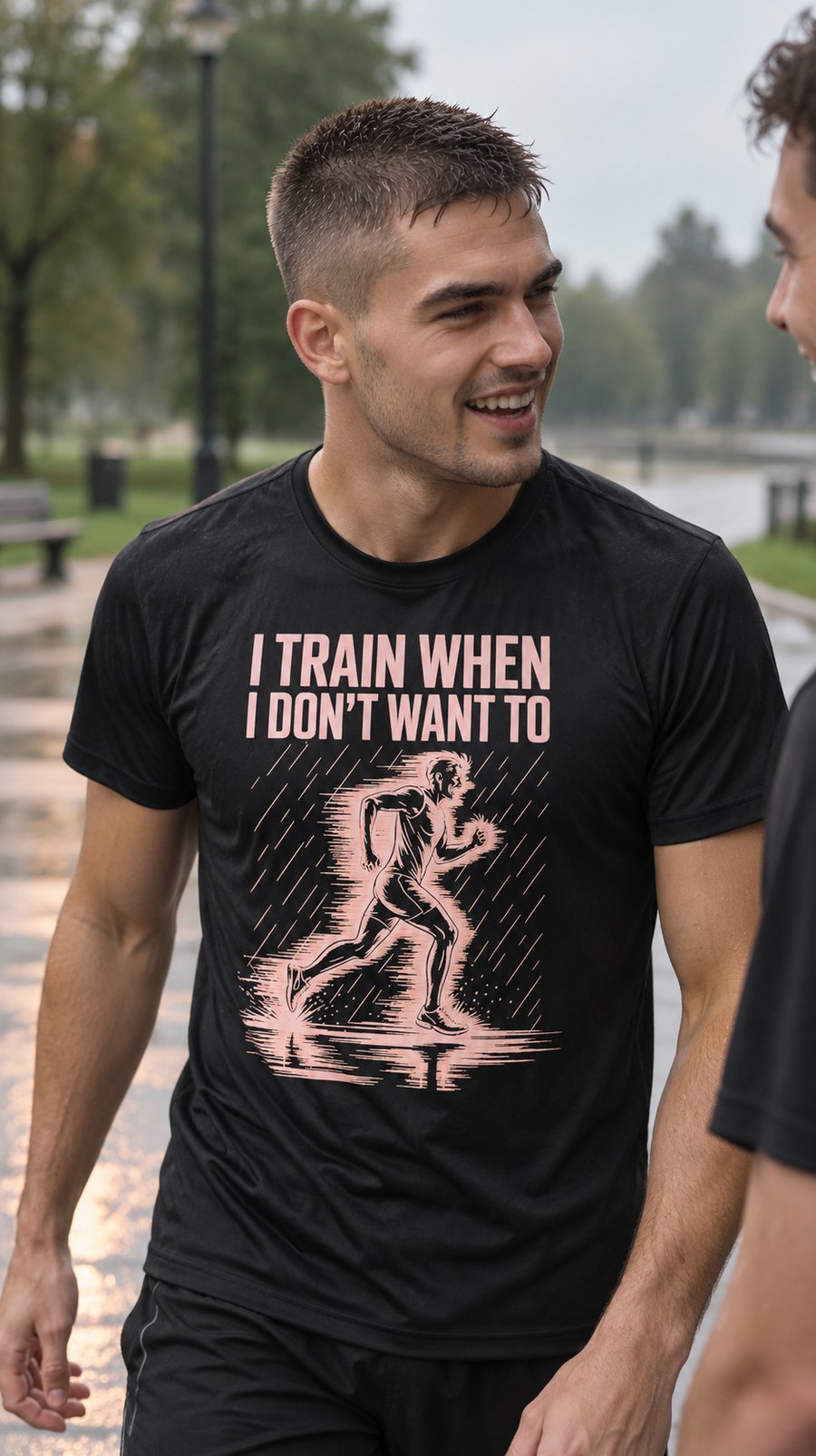 Rain Runner t-shirt print