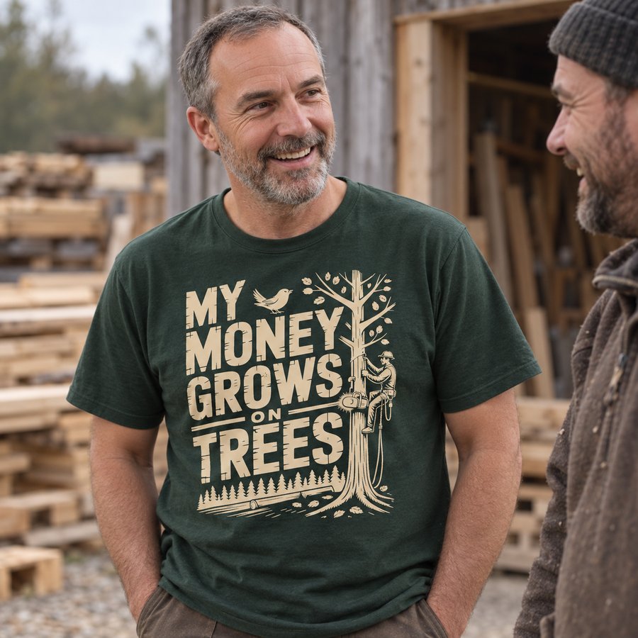 Money Grows on Trees t-shirt print